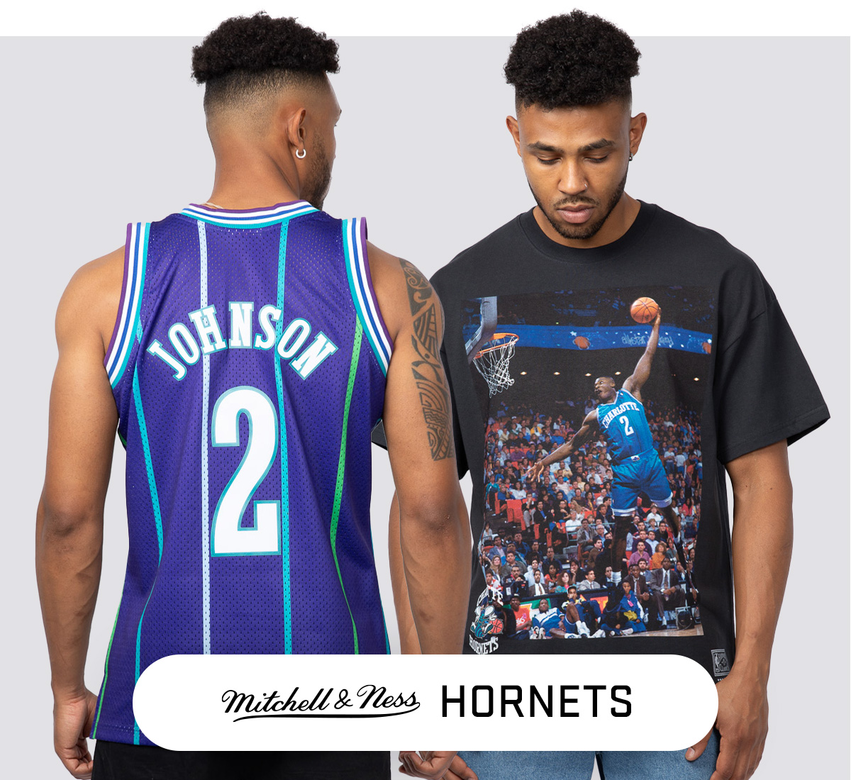Mitchell & Ness Charlotte Hornets Play Offs T-Shirt - JD Sports