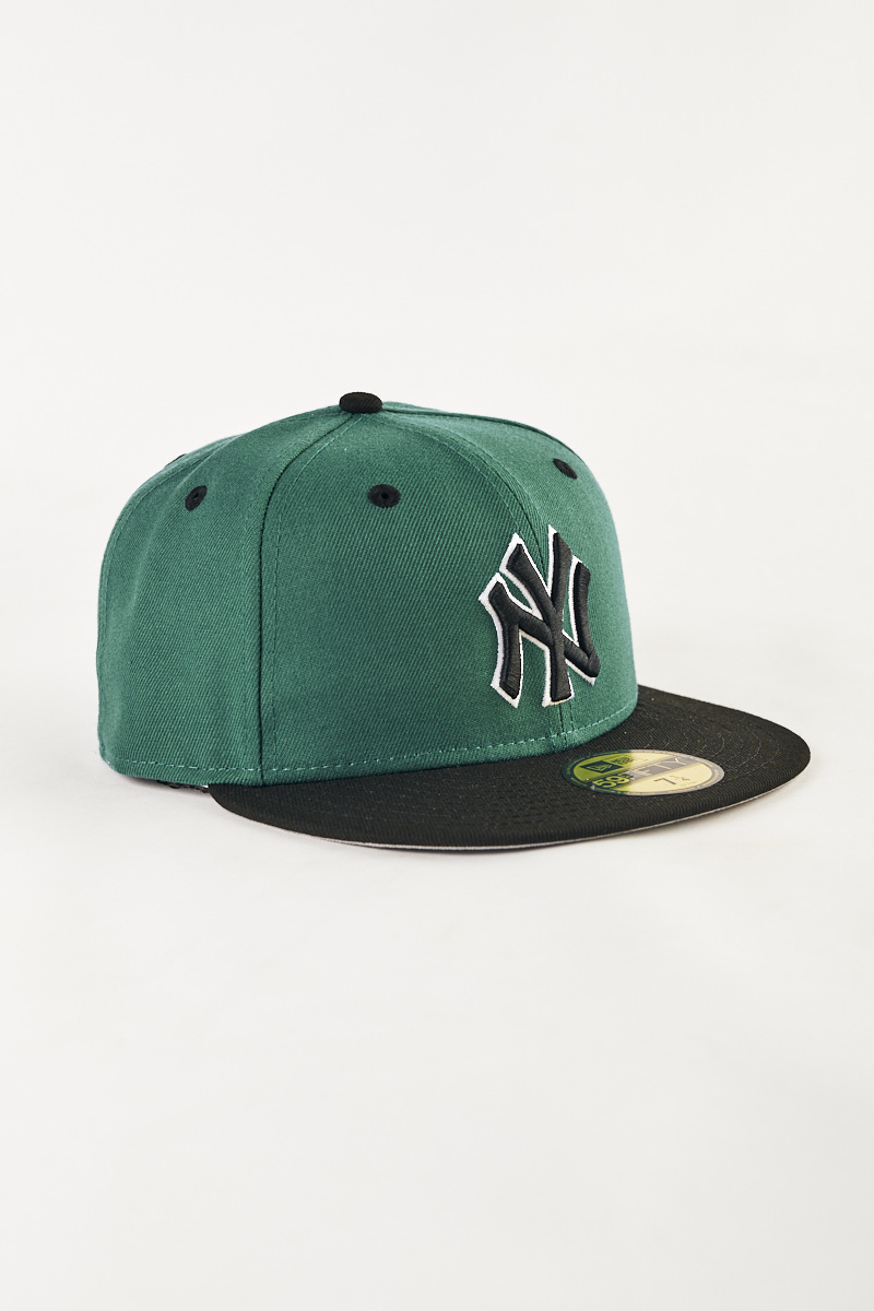 New York Yankees EVERGREEN White-Green Fitted Hat by New Era