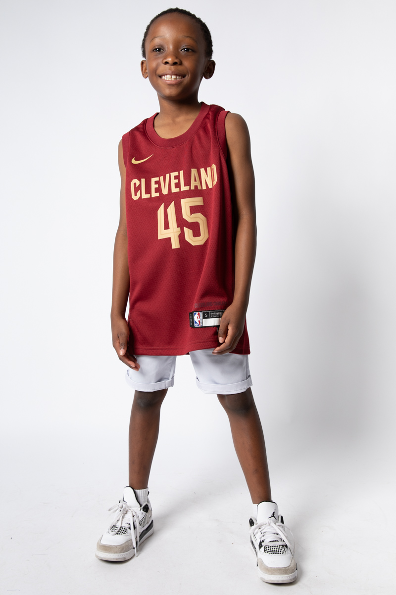 Nike Youth Cleveland Cavaliers Donovan Mitchell#45 Red T-Shirt