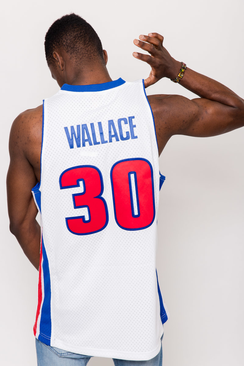 Mitchell & Ness NBA Swingman Jersey Detroit Pistons 2003-04 Rasheed Wallace #30 Men Jerseys Blue in Size:S