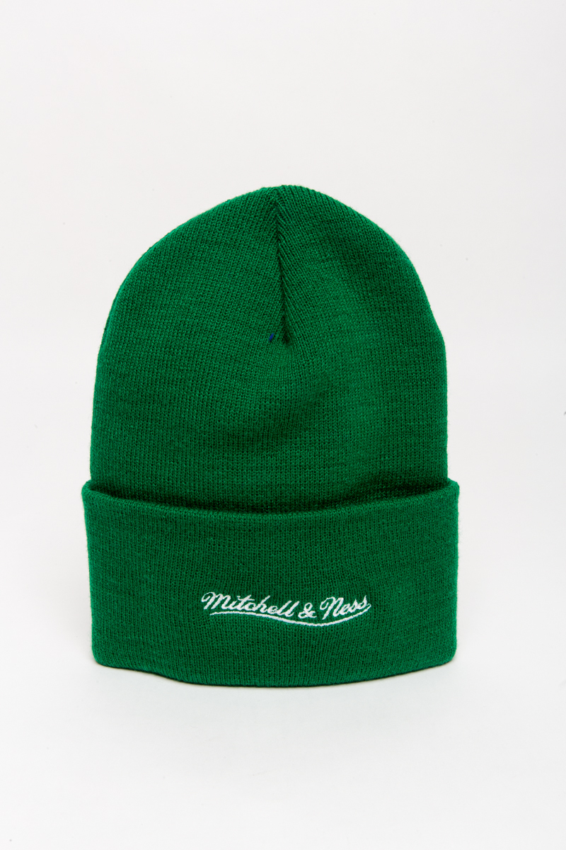 BOSTON CELTICS MITCHELL AND NESS SPECIAL SCRIPT KNIT BEANIE- GREEN ...