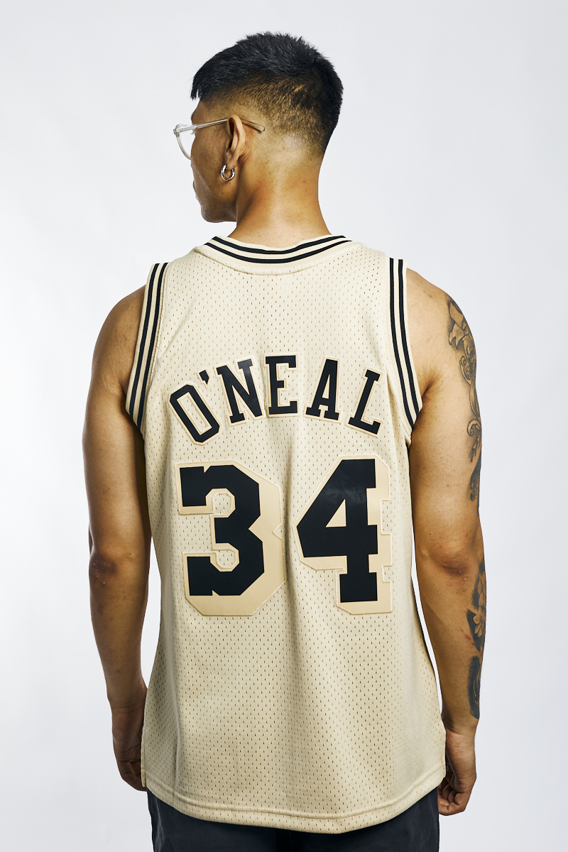 Shaquille O'Neal Men's Los Angeles Lakers Mitchell & Ness Swingman Jersey - Khaki 23 Khaki / S