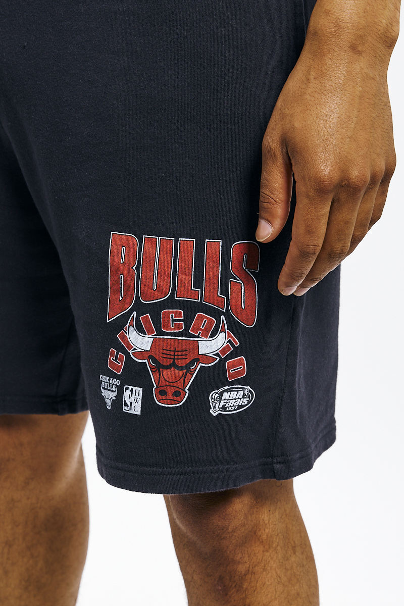 Men's Mitchell & Ness Black/Red Chicago Bulls Hardwood Classics Terry  Tie-Dye Shorts