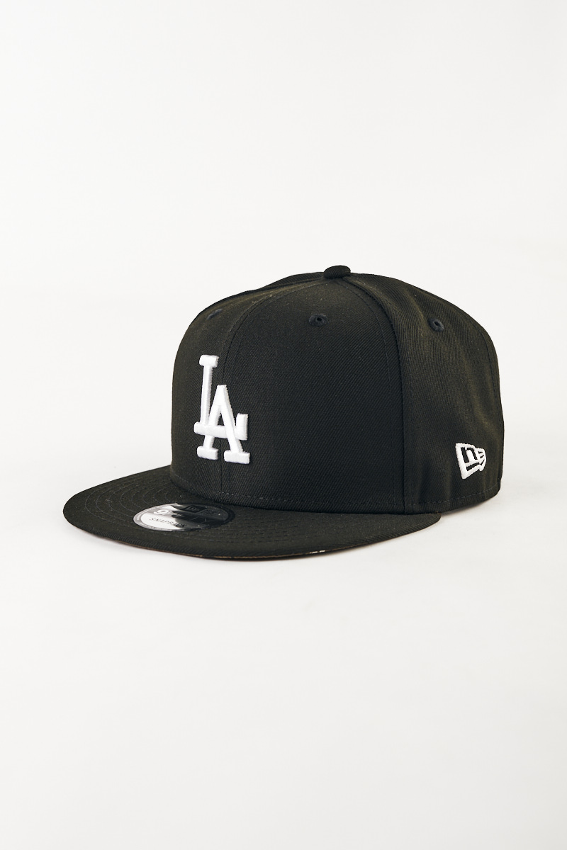 L.A Dodgers Core MVP Pinch Crown Snapback in Black/Black 