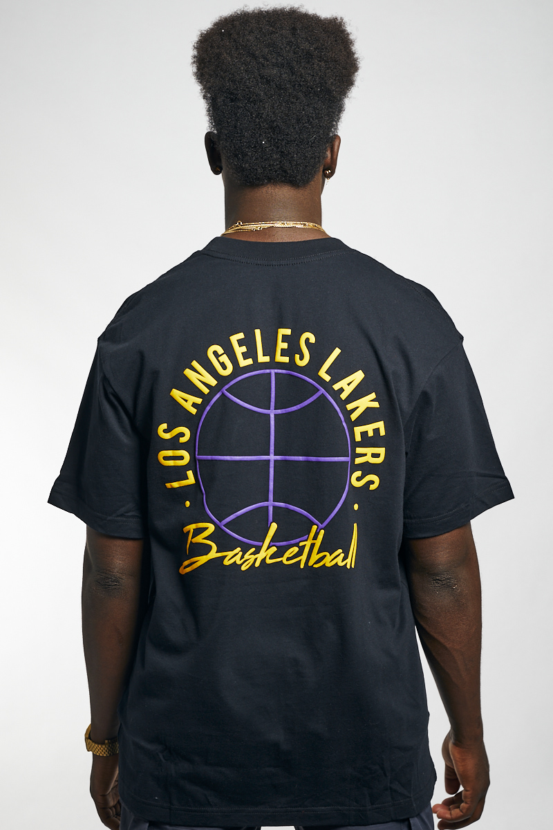 L.A Lakers Split Logo Tee in Black | Stateside Sports