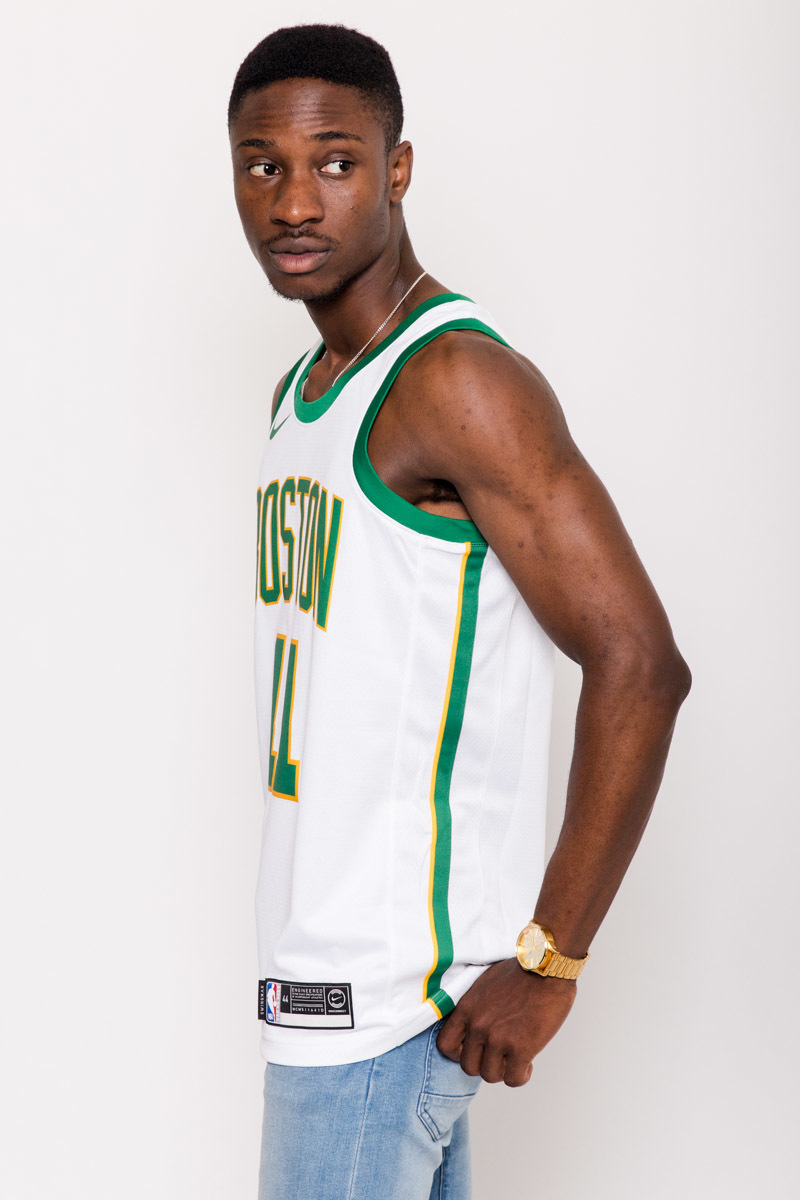 Men's Boston Celtics Kyrie Irving Nike White City Edition Swingman