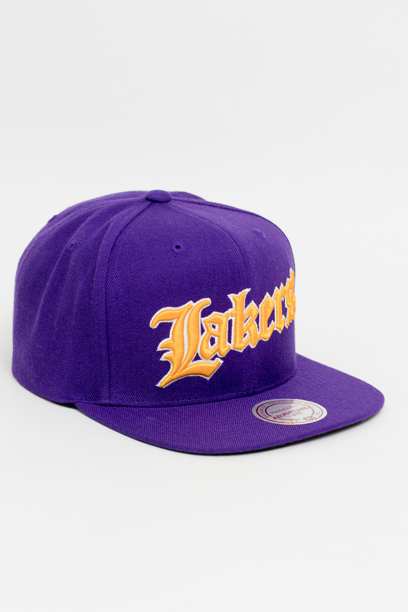 Mitchell & Ness Old English Los Angeles Lakers Snapback Hat