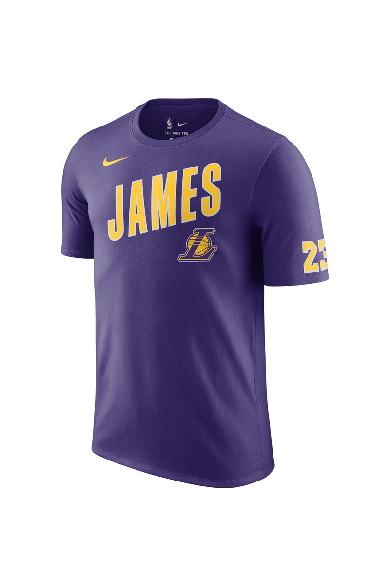 LEBRON JAMES LOS ANGELES LAKERS NAME AND NUMBER NIKE DRY T-SHIRT- MENS ...