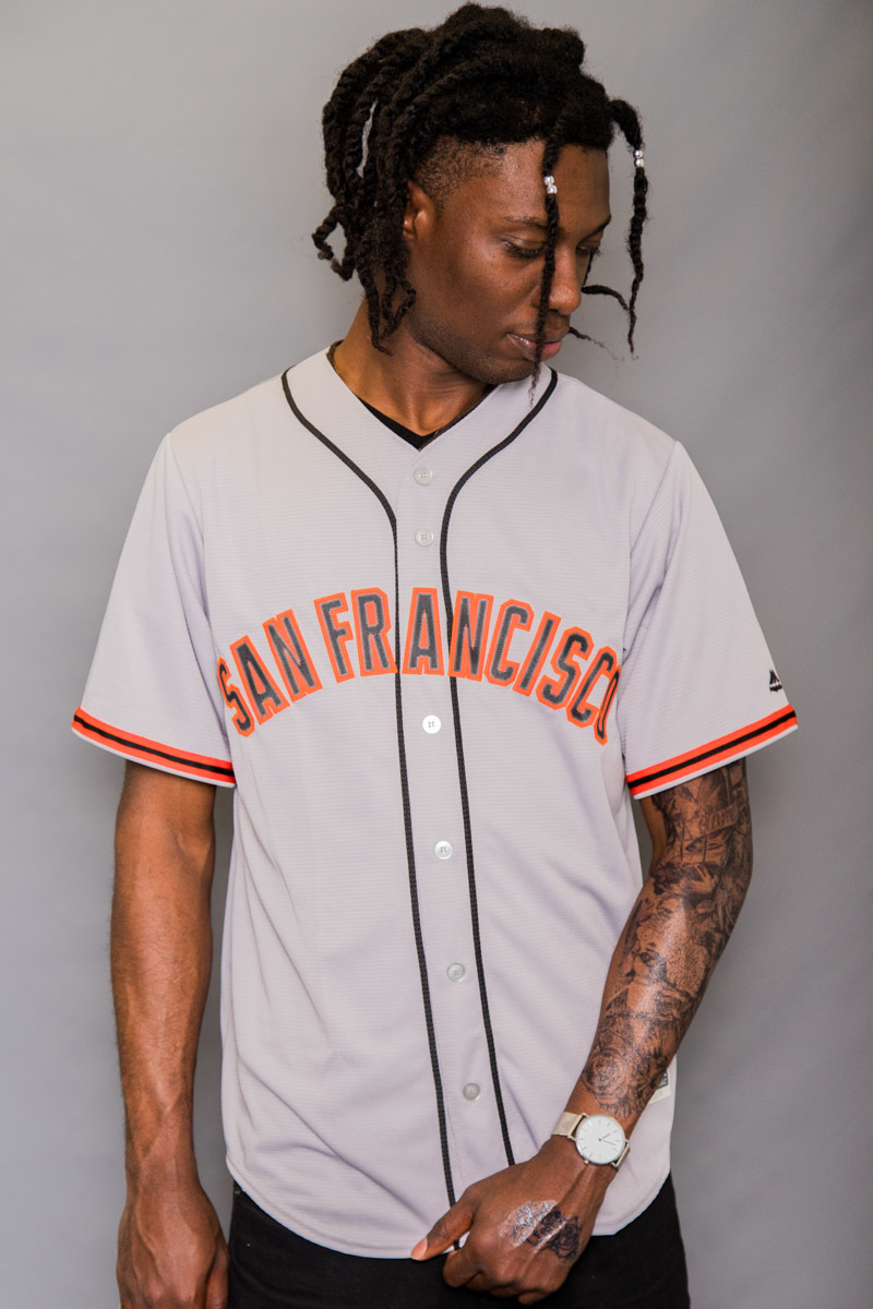 Men's Majestic Gray San Francisco Giants Official Cool Base Jersey