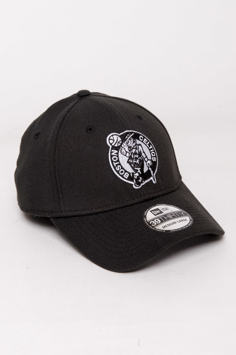 BOSTON CELTICS 39THIRTY FITTED CAP- BLACK/WHITE | Stateside Sports