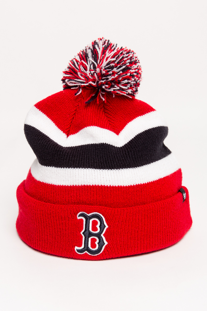 BOSTON RED SOX BREAKAWAY POM BEANIE RED/WHITE Stateside Sports