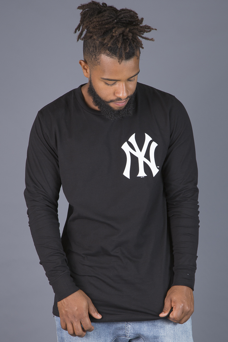 NEW YORK YANKEES TEANER LOGO L/S TEE - BLACK MENS | Stateside Sports