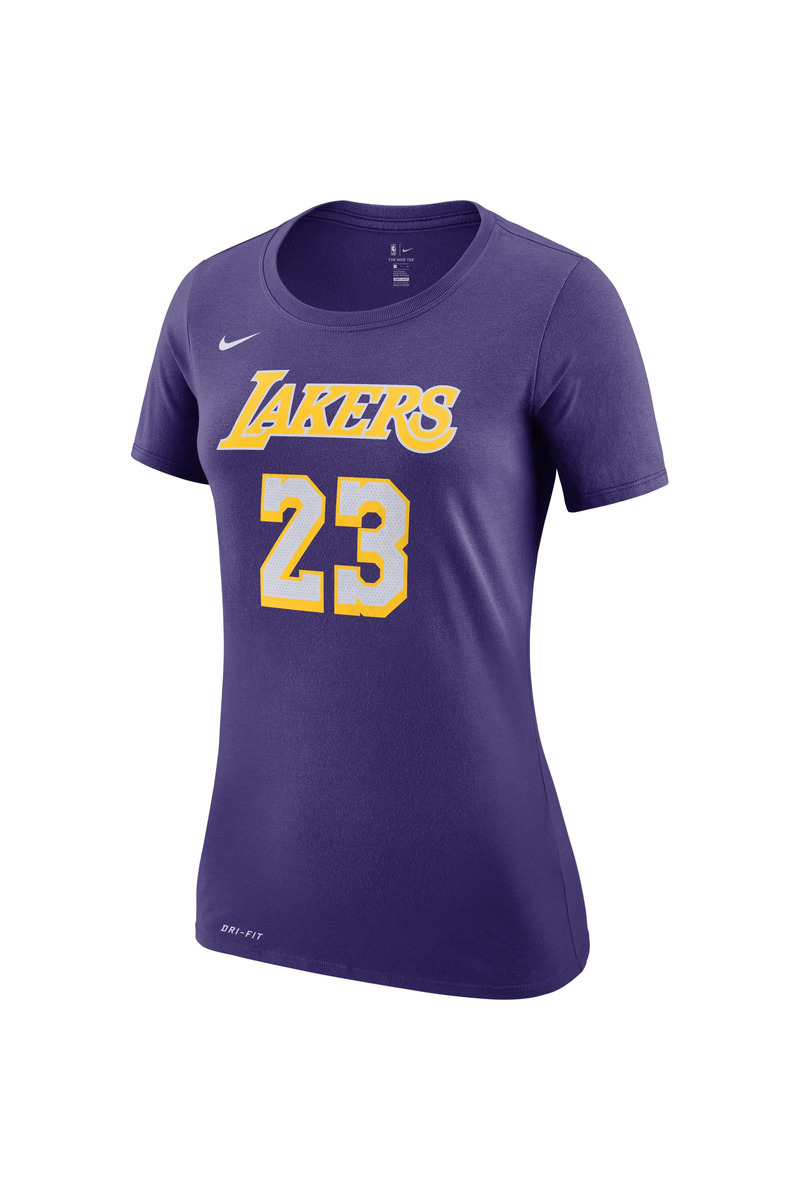 LEBRON JAMES LOS ANGELES LAKERS NAME AND NUMBER NIKE DRY T-SHIRT ...