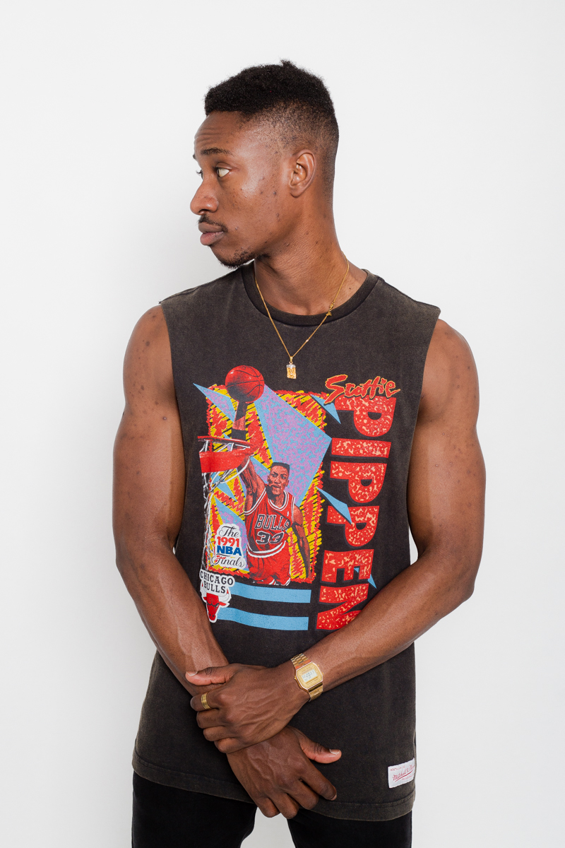 Scottie Pippen Vintage Tank- Mens Black Stateside Sports