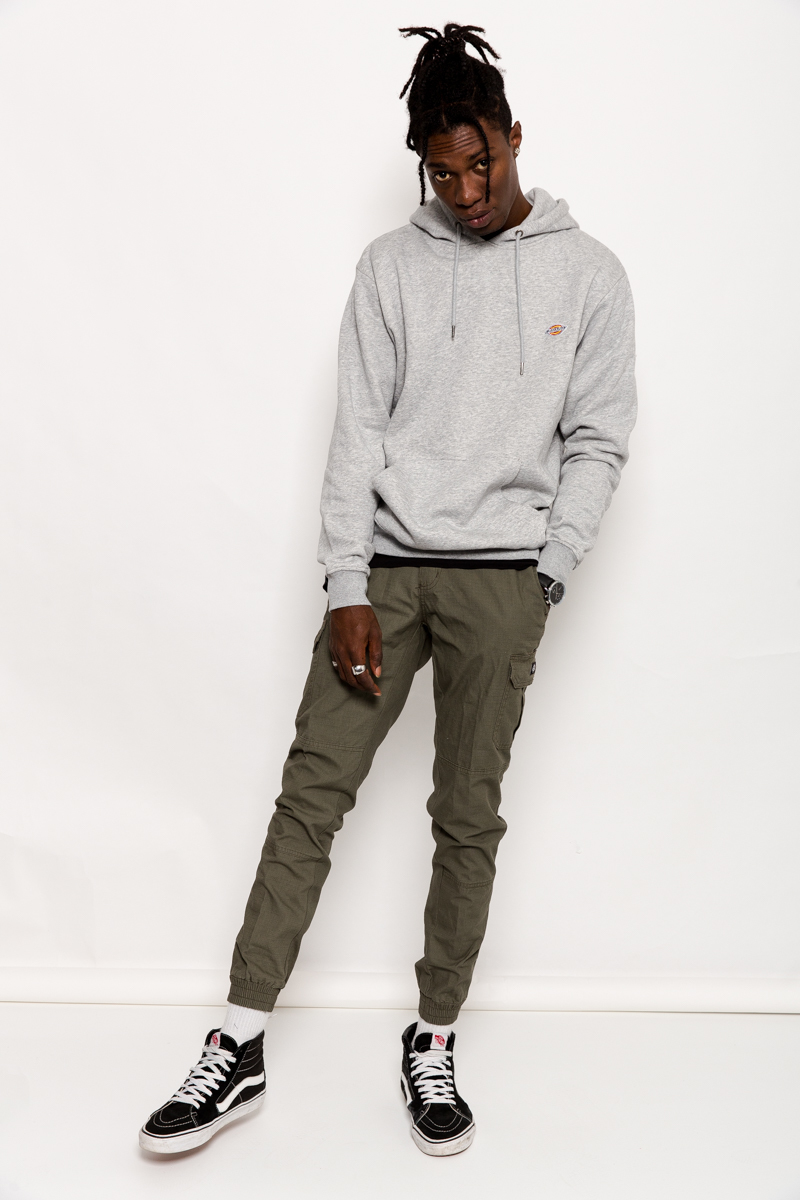 DICKIES BAYTOWN SLIM FIT CUFFED CARGO PANTS MENS ARMY GREEN