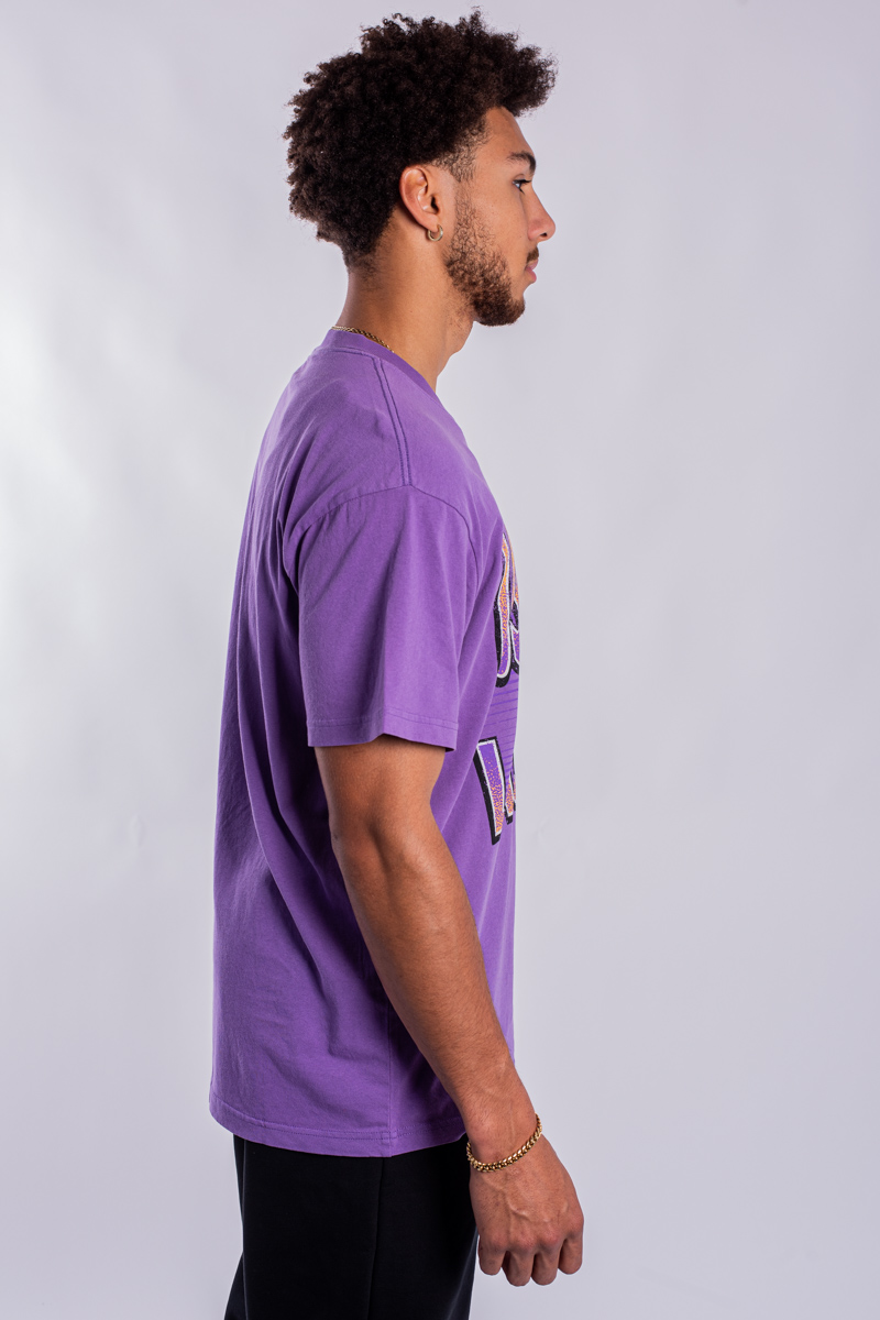 LA Lakers Incline Stack Faded Purple Tee