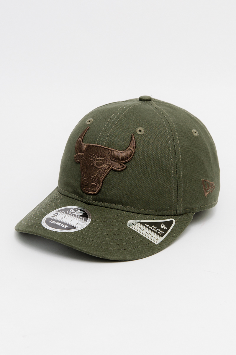 Base Hit 9Fifty Retro Crown Snapback- Olive Green | Stateside Sports