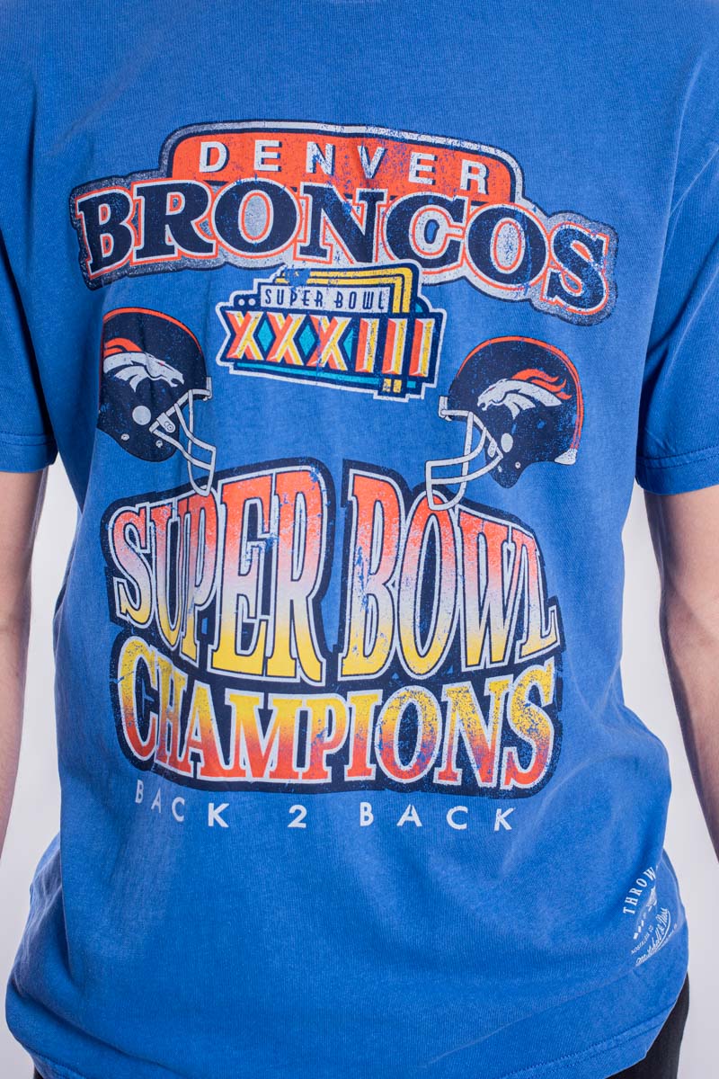 Mitchell & Ness Denver Broncos Vintage Superbowl Tee Vintage Blue