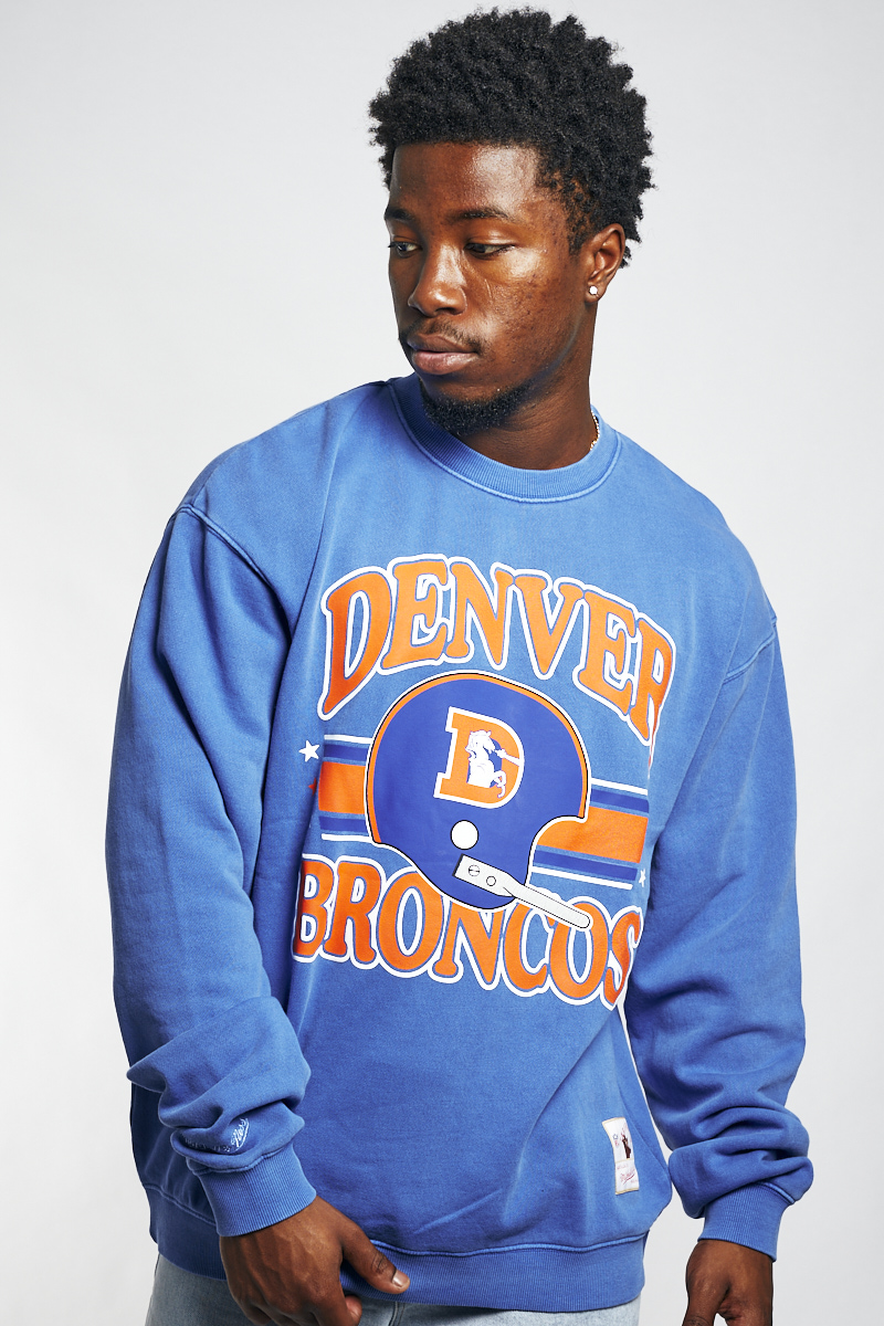 Denver broncos throwback sweatshirt hotsell