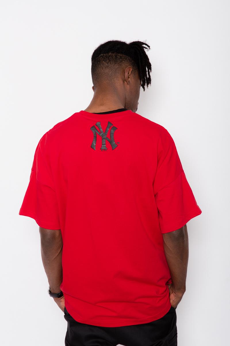 NEW YORK YANKEES MAJESTIC RANSTEAD OVERSIZED T-SHIRT- MENS RED