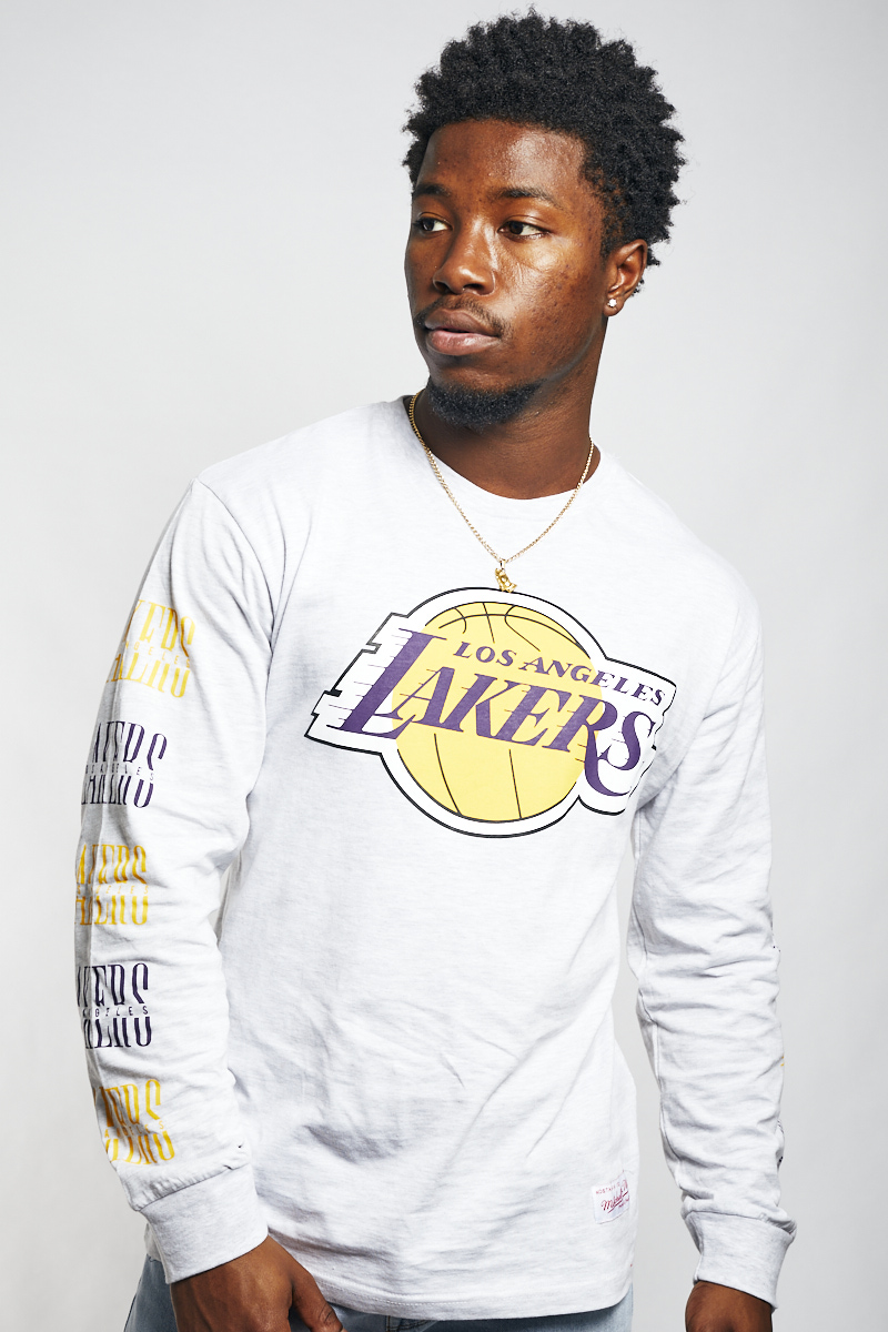 lakers white long sleeve