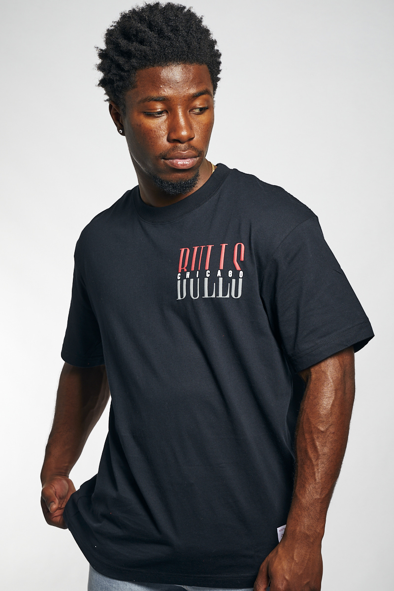 Chicago Bulls Split Logo Tee in Black | Stateside Sports