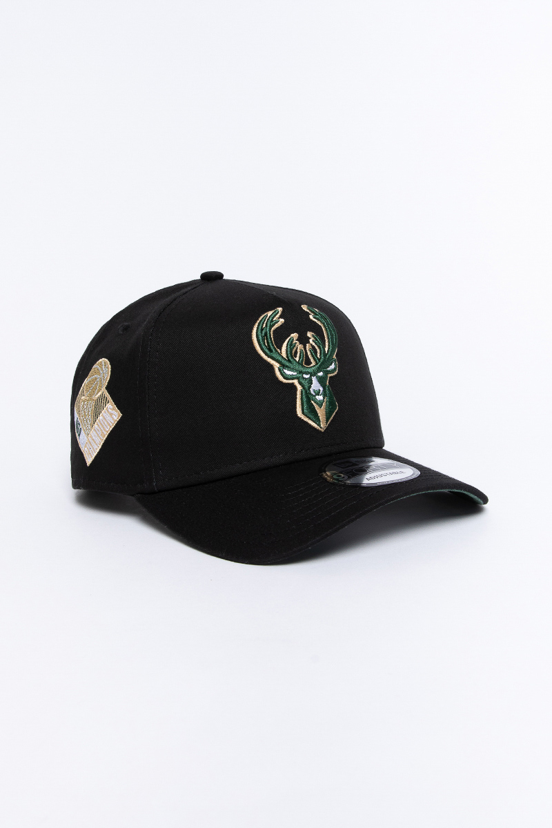 Milwaukee Bucks New Era Snapback Hat Cap Black