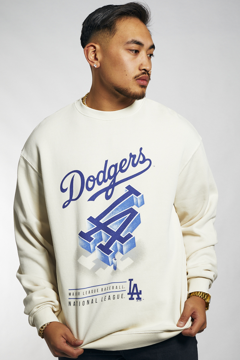 MLB Large Logo LA Dodgers Crew Neck Pullover D01_218