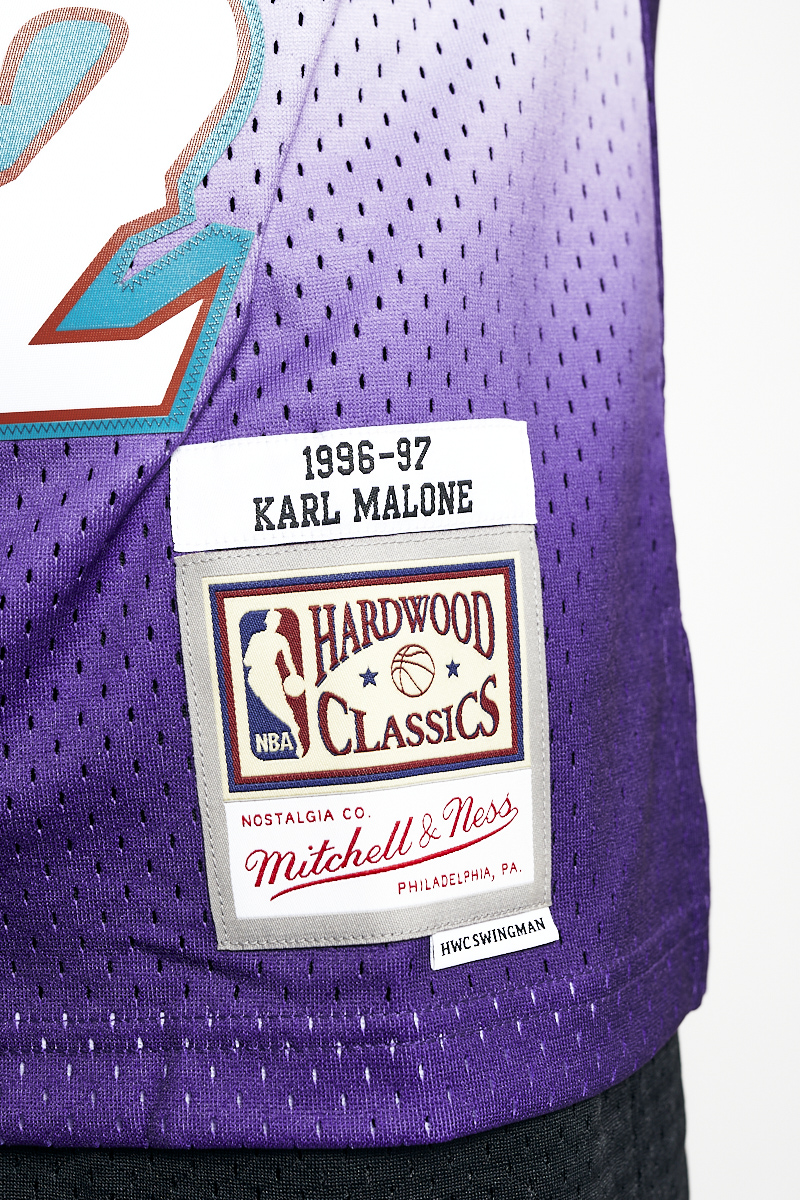 Men's Mitchell & Ness Karl Malone Purple Utah Jazz 1996-97 Hardwood  Classics Swingman Jersey