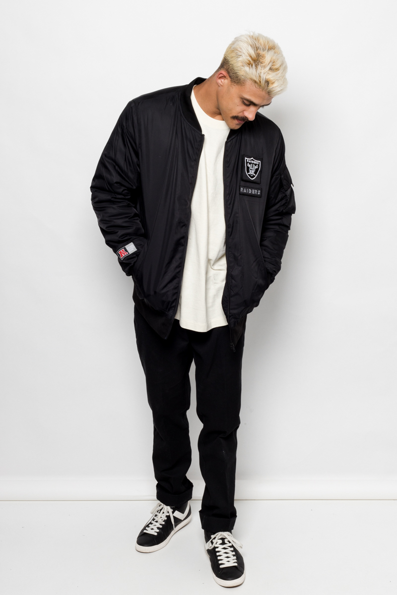 Oakland Raiders Camo Pattern 3D Bomber Jacket 