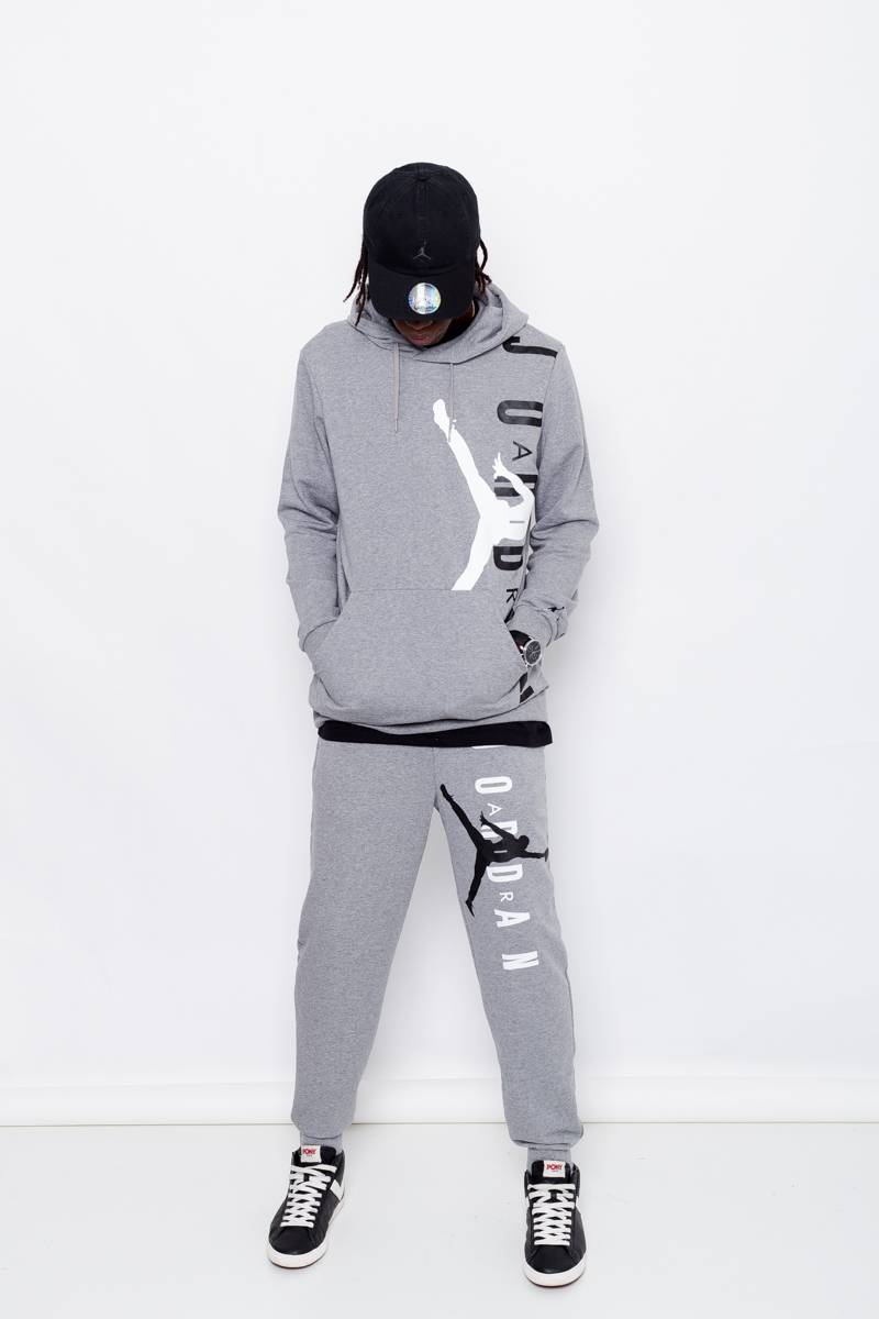 JORDAN BRAND JUMPMAN AIR LIGHT WEIGHT HOODIE MENS GREY Stateside Sports