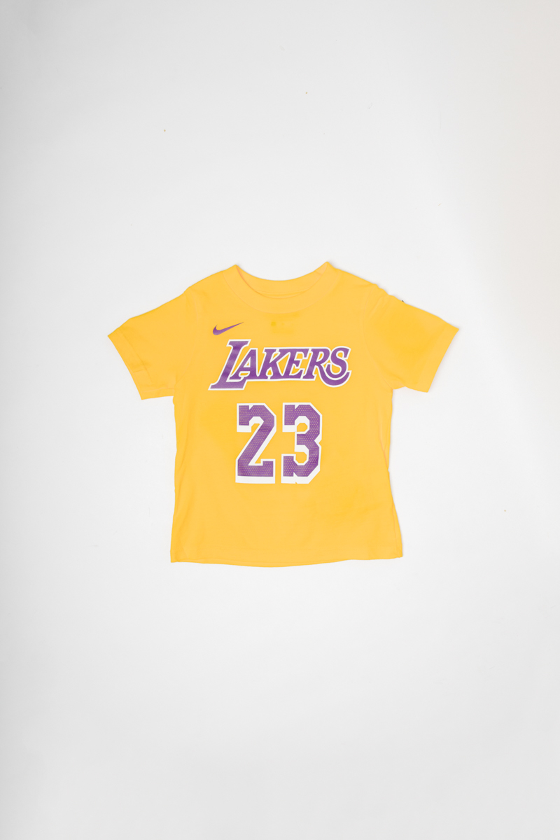 LeBron James Icon Name & Number T-shirt- Toddlers Yellow | Stateside Sports