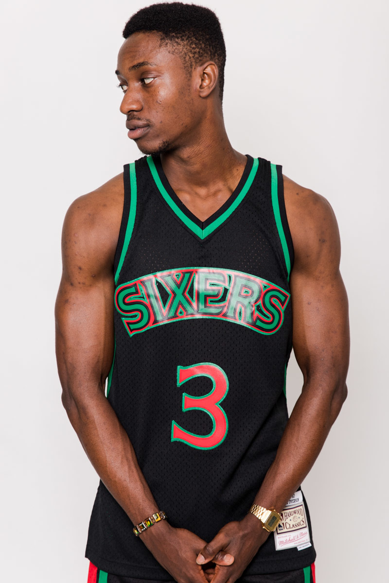 iverson 76ers jersey black
