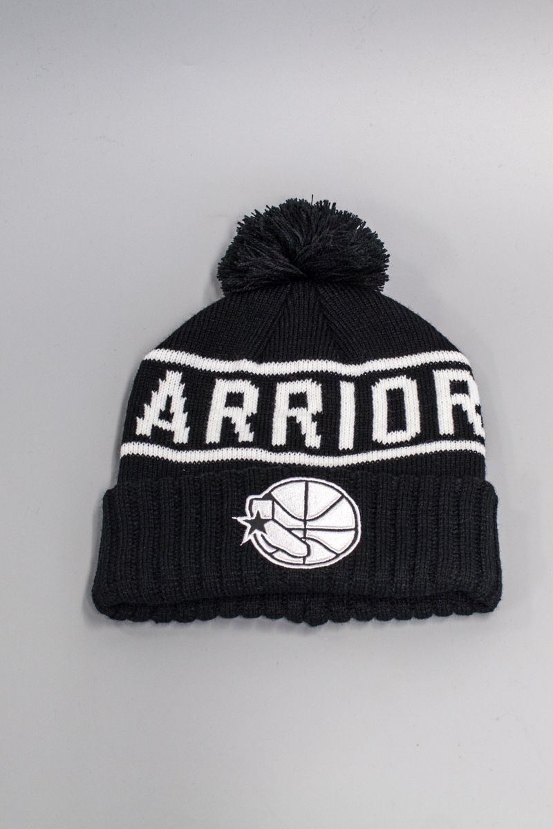 warriors beanie black