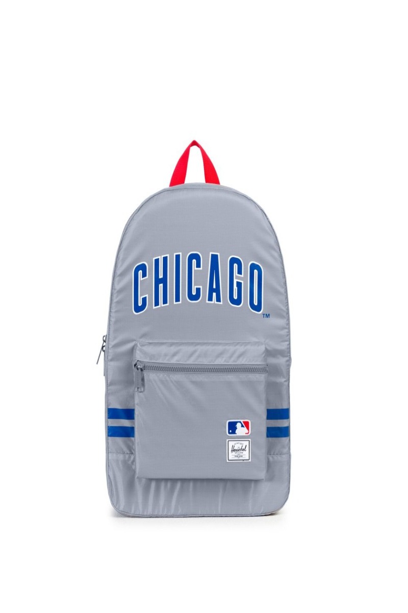 HERSCHEL CHICAGO CUBS PACKABLE BACKPACK GREY