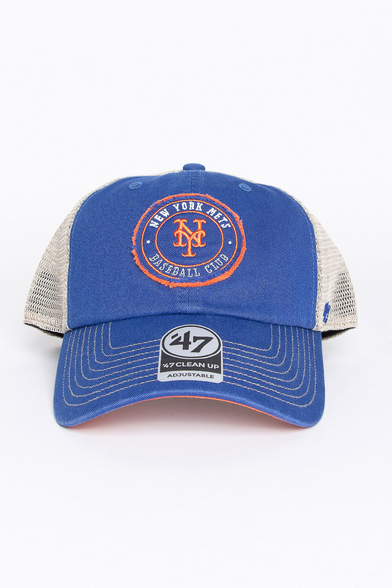 New York Mets Garland 47 Clean Up Trucker Hat Stateside Sports