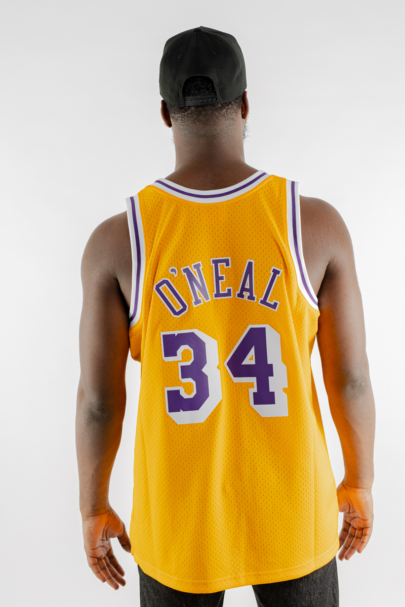 Shaquille O'Neal Los Angeles Lakers 96-97 HWC Swingman Jersey - Yellow -  Throwback