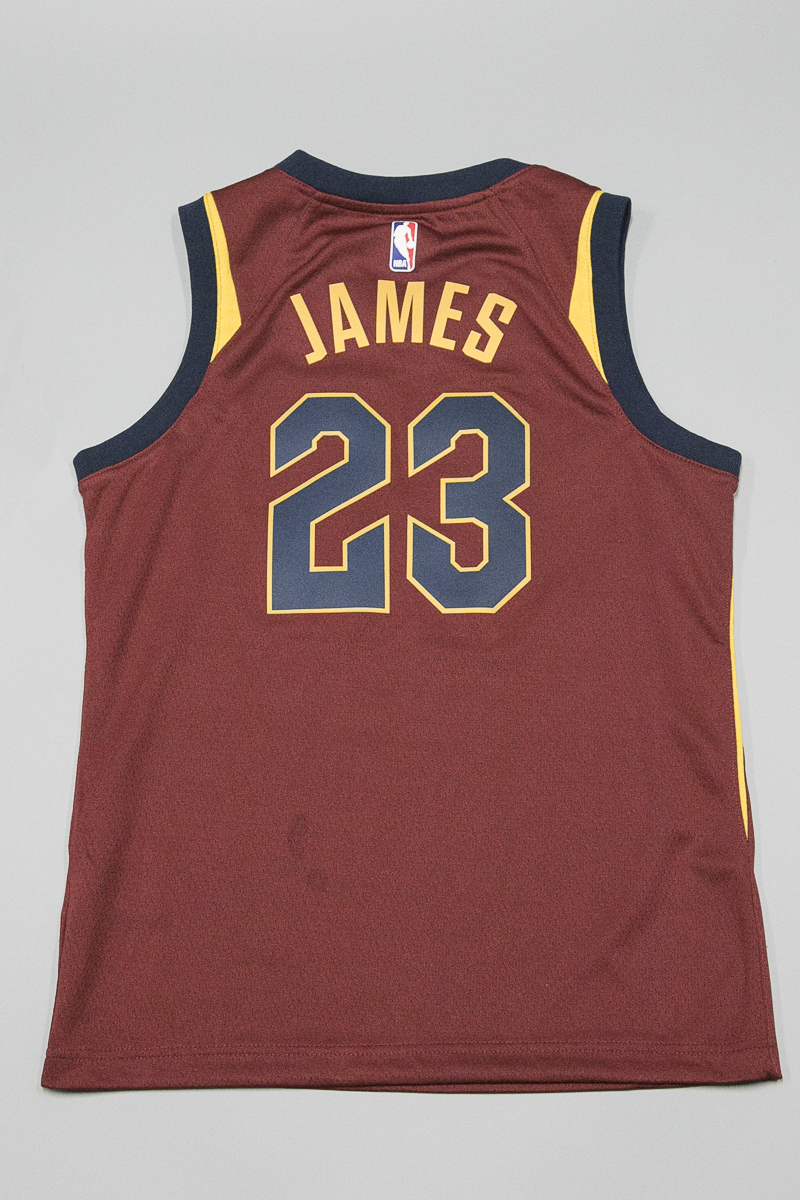 Men's Nike Cleveland Cavaliers No23 LeBron James Red NBA Authentic Icon Edition Jersey