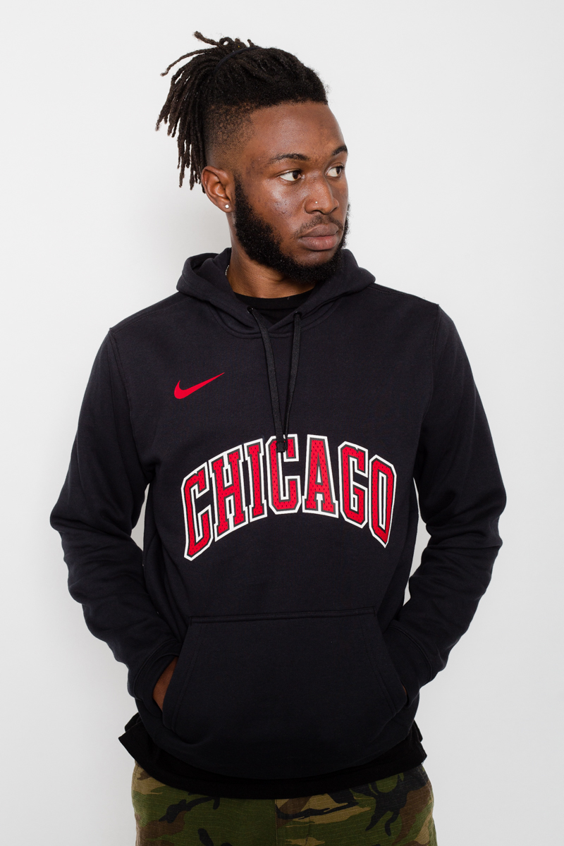 Club Fleece Logo Hoodie- Mens Black | Stateside Sports