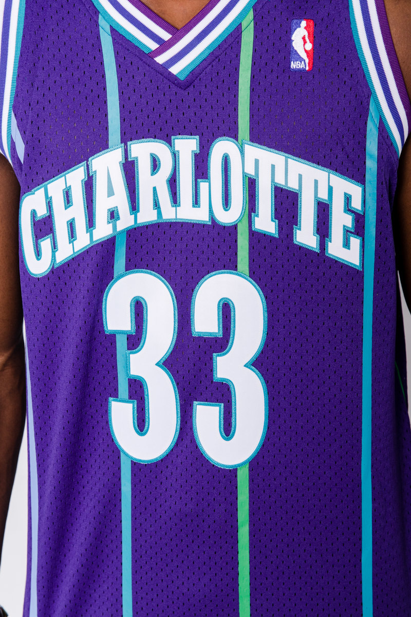 Alonzo Mourning Charlotte Hornets HWC Throwback NBA Swingman