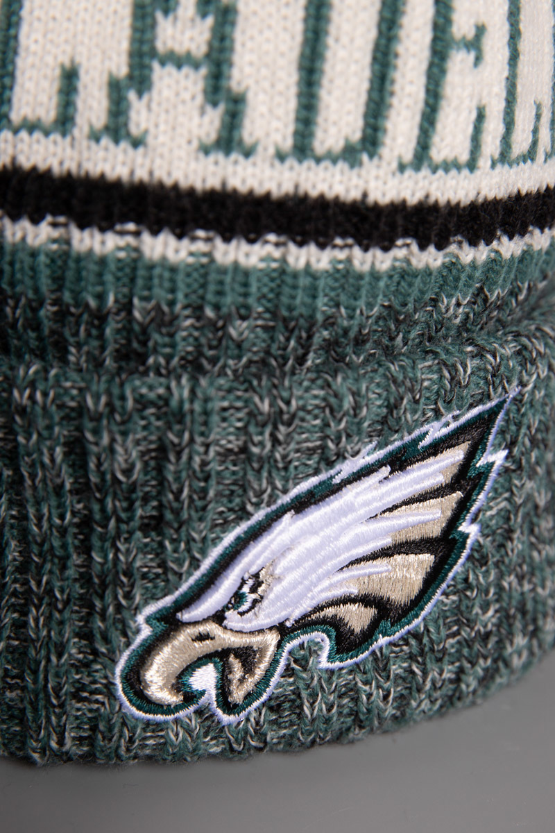 PHILADELPHIA EAGLES OFFICIAL 2018 NFL SIDELINE KNIT BEANIE- GREEN