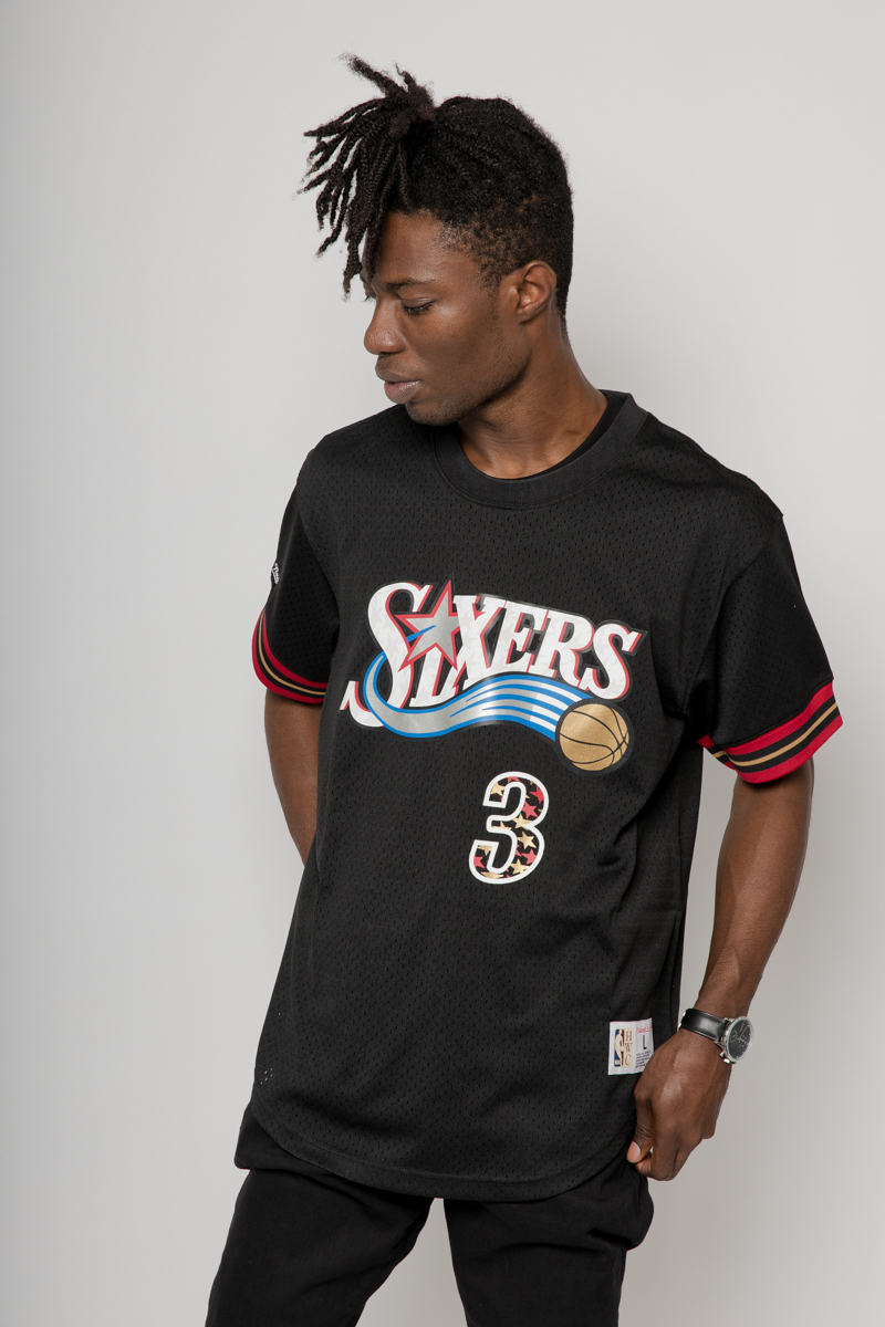 ALLEN IVERSON PHILADELPHIA 76ERS MITCHELL AND NESS NAME & NUMBER MESH ...