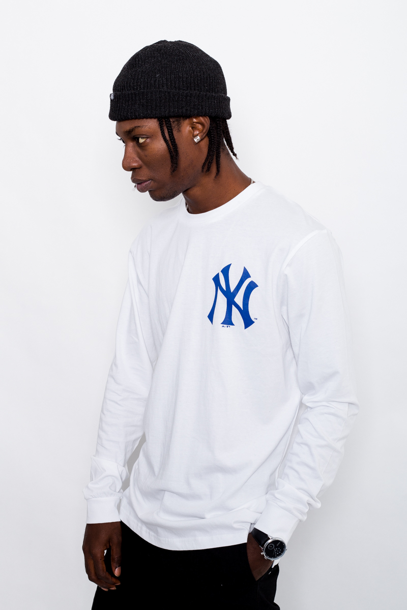 NEW YORK YANKEES TAKUM LONG-SLEEVE T-SHIRTS- MENS WHITE/BLACK ...