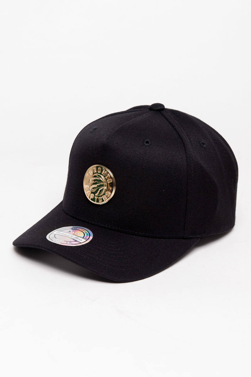 TORONTO RAPTORS GOLD METAL 110 PINCH CROWN SNAPBACK- BLACK