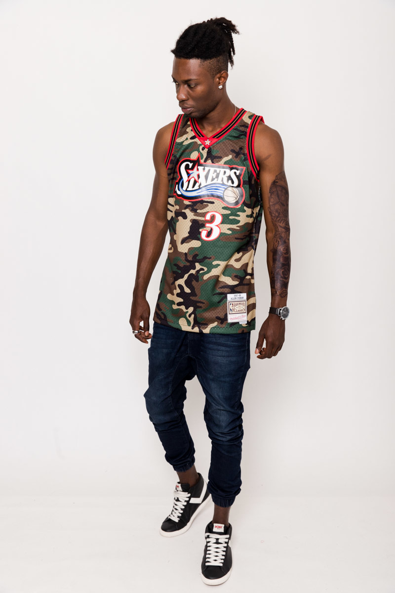 Mitchell & Ness Men's Allen Iverson Philadelphia 76ers Woodland Camo  Swingman Jersey - Macy's