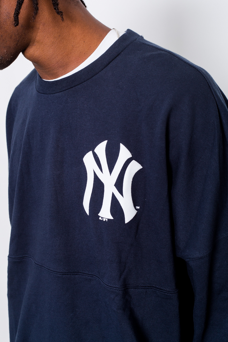 Majestic New York Yankees Longline Ringer T-Shirt Exclusive to