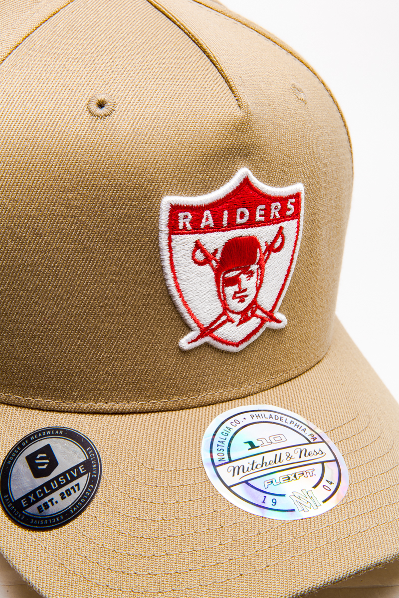 Oakland Raiders Mitchell And Ness Exclusive Wheat Pinch 110 Snapback Tan Stateside Sports