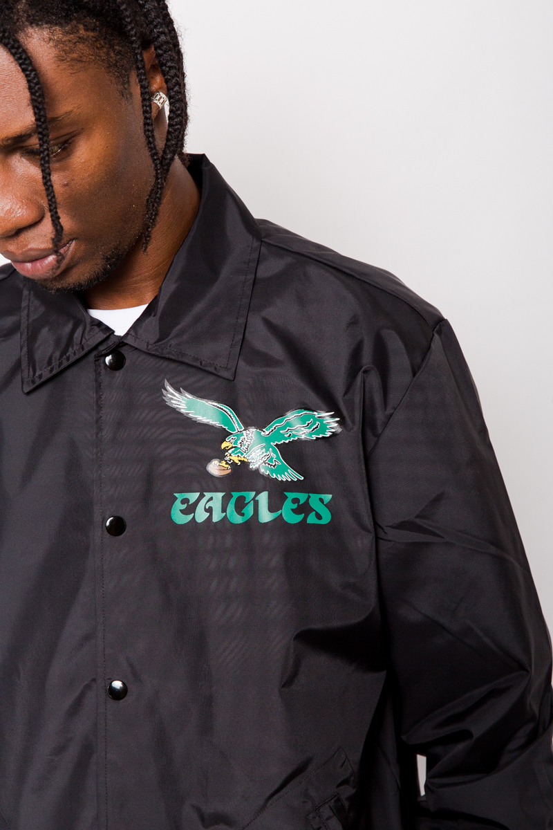 Coaches Jacket Mens Black Stateside Sports