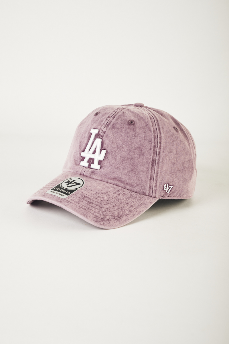 Los Angeles Dodgers Strapback '47 Brand Clean Up Adjustable Cap Hat Lavender