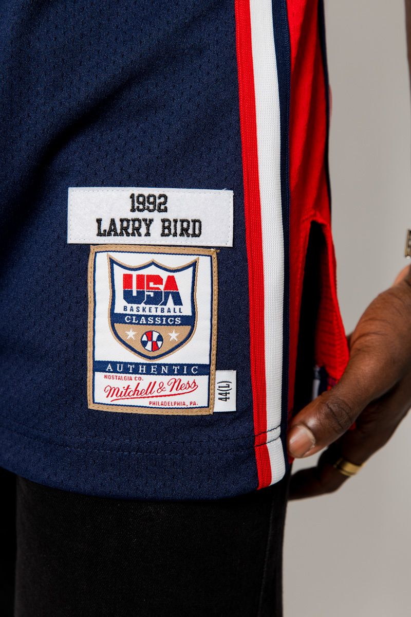 Men's Mitchell & Ness Larry Bird Navy USA Basketball Home 1992 Dream Team Authentic Jersey